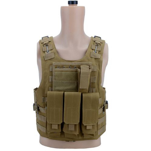 Military mellény, taktikai mellény khaki (BL042-KHAKI) 1 kép