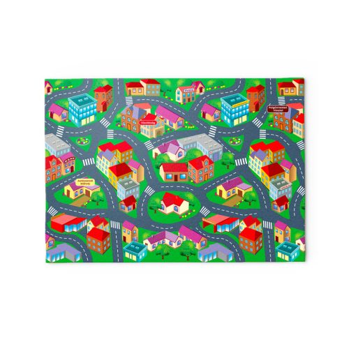 Gyerek autópályás játszószőnyeg, gyerekszőnyeg magyar feliratokkal 130x180 cm (HU-AUTOP-1) 1 kép