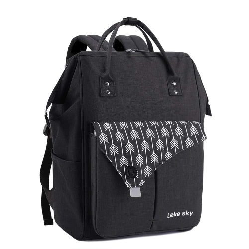 Laptop és Pelenkázó Szövet Táska Fekete színben (BP-1301DRBK01-TEXTURE-BLACK) 1 kép