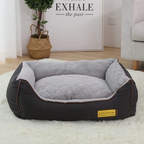 HOOPET Kutyafekhely, kutyaágy, macska fekhely, macskaágy szürke színben S méret (PET-BED-GREY-S-9524) 1 kép