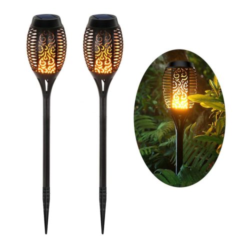 Kültéri napelemes lámpa, kerti LED világítás 2700K meleg fényű 2db-os kiszerelés (DC-879-2700K-WARM-12LED) 1 kép