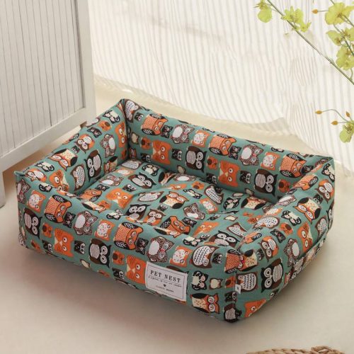 Kisállat fekhely, XL méret, bagoly mintás kutya / macska 1 kép