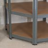 Sarok salgó polc, 5 szintes 180x70x40-40cm, szürke 4 kép