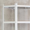 Sarok salgó polc, 5 szintes 180x70x40-40cm, fehér 4 kép