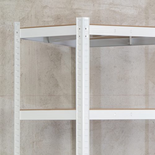 Sarok salgó polc, 5 szintes 180x70x40-40cm, fehér 4 kép