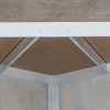 Sarok salgó polc, 5 szintes 180x70x40-40cm, fehér 7 kép