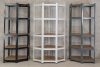 Sarok salgó polc, 5 szintes 180x70x40-40cm, fehér 8 kép