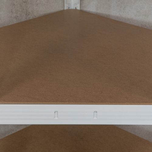 Sarok salgó polc, 5 szintes 180x70x40-40cm, fehér 9 kép