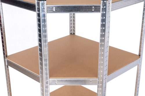 Sarok salgó polc, 5 szintes 180x70x40-40cm, horganyzott 3 kép