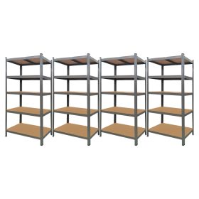SZÜRKE 4db Salgó polc, 5 szintes 180x90x40cm (4dbx3752) 1 kép