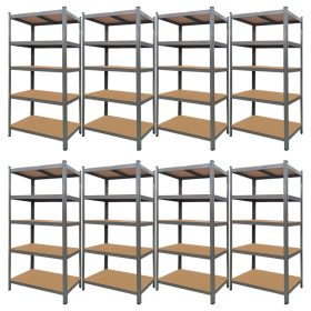 SZÜRKE 8db Salgó polc, 5 szintes 180x90x40cm (8dbx3752) 1 kép