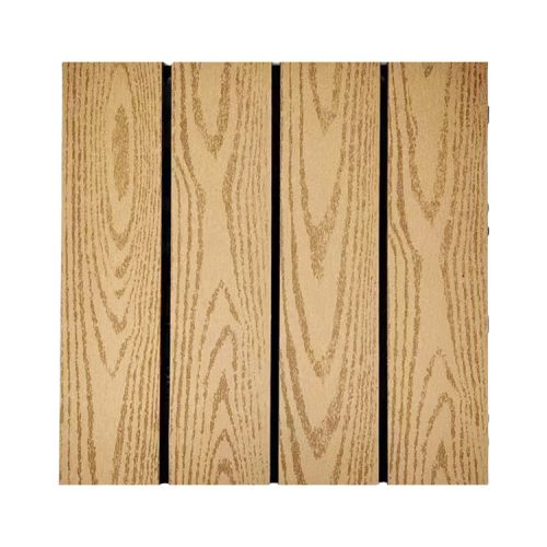 WPC 1 m2 padlóburkolat 11db 30x30cm, faerezet mintás, tíkfa összepattintható 1 kép