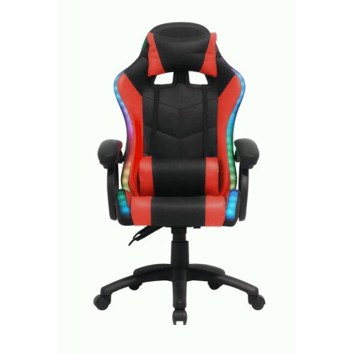 Gamer szék fekete - piros Combat RGB LED 1 kép