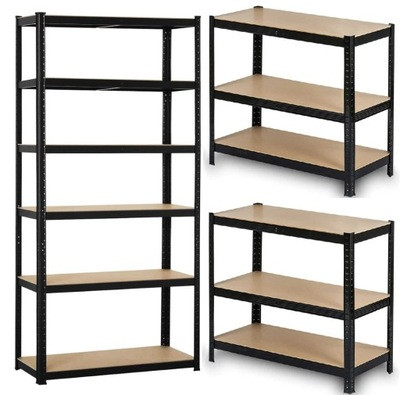 2db Salgó polc, 5 szintes 180x90x30cm, fekete(2x4401) 3 kép